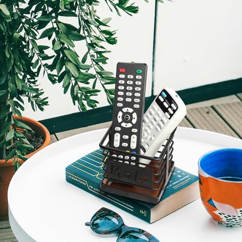 Remote Control Holder, Remote Storage Organizer Caddy (for 2 or 3 Remote Controls),Remote Holder for Table