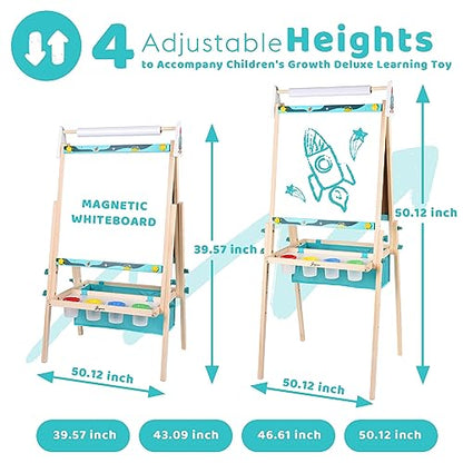 Joyooss Art Easel for Kids Easel for Toddler with Paper roll - color: Lake Blue Easel