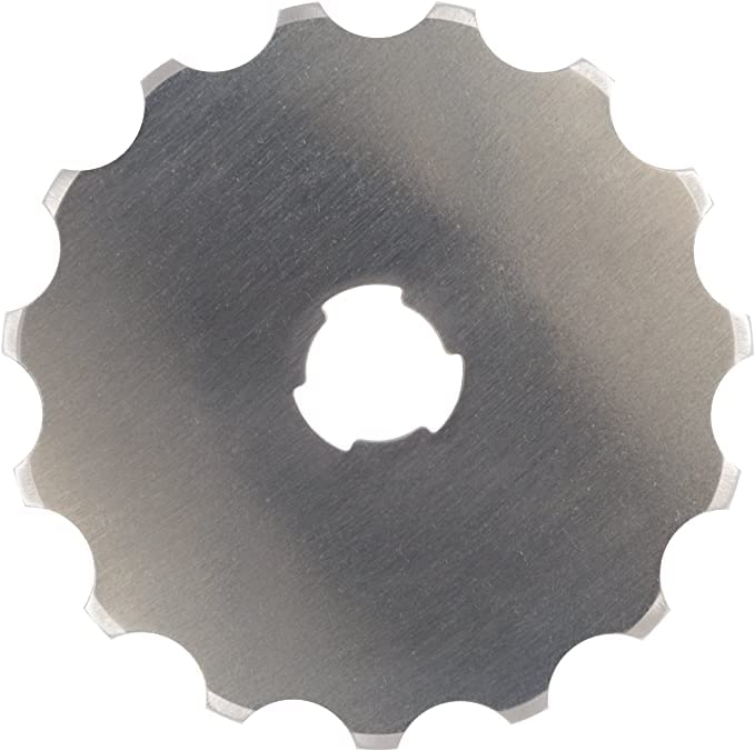 Fiskars 45mm Perforating Rotary Cutter Blade Replacement for Fabric, 1-Pack - size: 45mm, style: 1 Pack - Perforated