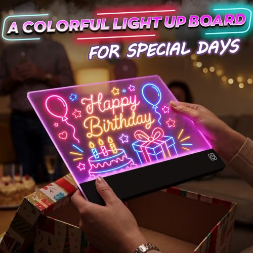 16-Inch LED Drawing Board Rechargeable; Fun Birthday Gift - color: Black