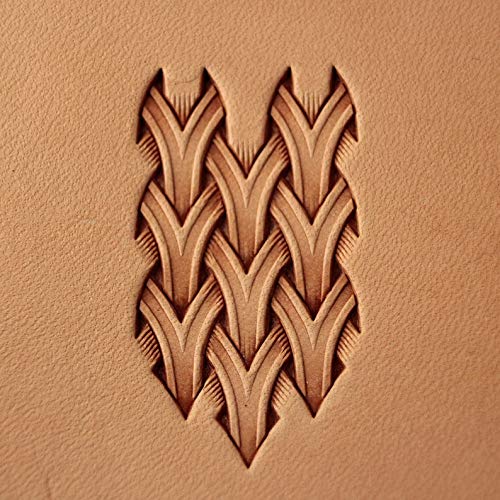 DandS ltd Leather Stamp Tool, Basket Weave, Professional Steel Craft Tool for Leatherworking, Embossing, Carving & Stamping Leather Projects, Belts & DIY Projects Compatible with Mallet #360