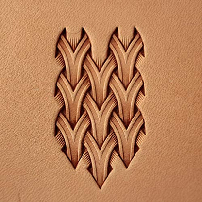 DandS ltd Leather Stamp Tool, Basket Weave, Professional Steel Craft Tool for Leatherworking, Embossing, Carving & Stamping Leather Projects, Belts & DIY Projects Compatible with Mallet #360