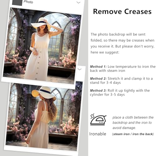 Retro Flower House Interior Backdrop 5x3ft Dreamy Photography Background - size: 5ftx3ft