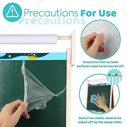 Joyooss Art Easel for Kids Easel for Toddler with Paper roll - color: Lake Blue Easel