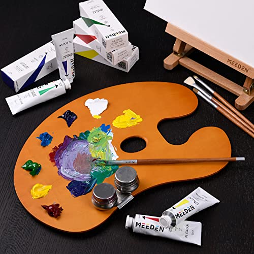 MEEDEN 2 Pack Wood Paint Palette Oil Finished: Acrylic Paint Palette - color: 2 Pack