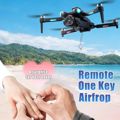 A189 GPS Drones with Camera for Adults 4K, 60Min Flight Time 4.5" HD Screen - color: Black