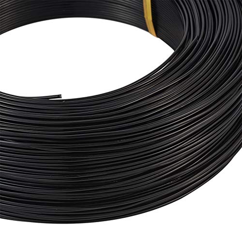 Craftdady 459 Feet Black Aluminum Wire 17 Gauge Bendable Metal Craft Wire 1.2mm Flexible Sculpting Wire for Doll Skeleton Gem Wrapping Jewelry Making - color: Black, size: 1.2mm, 17 Gauge