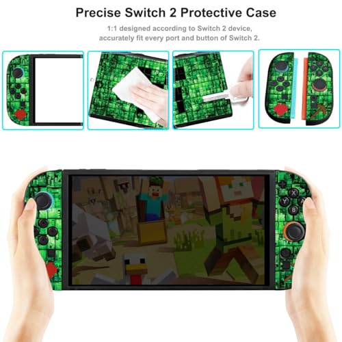 Protective Case for Nintendo Switch 2, Silicone Switch 2 Case & Thumb Grips - size: For Switch 2 2025 7.9 Inch