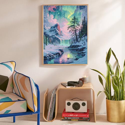 Diamond Art Kits for Adults, Aurora DIY 5D Diamond Painting for Beginners - color: BLKJDP16