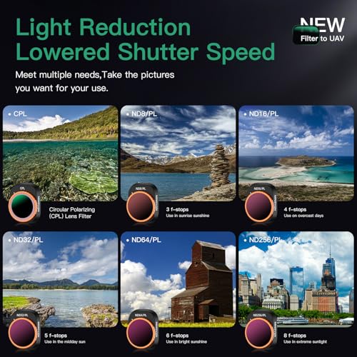Mini 4 Pro ND/PL Filters Sets, 6 Pack - size: Mini 4 Pro, style: ND/PL