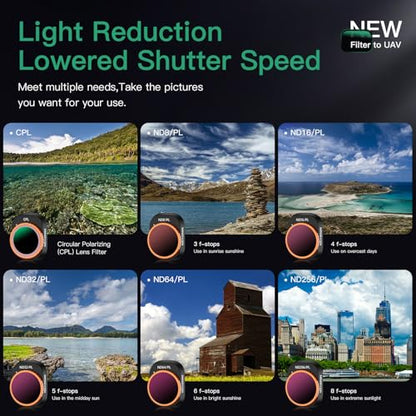 Mini 4 Pro ND/PL Filters Sets, 6 Pack - size: Mini 4 Pro, style: ND/PL