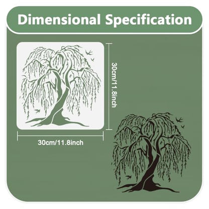 Willow Tree Stencil, Reusable Painting Template, DIY Home Decor - style: Willow Tree