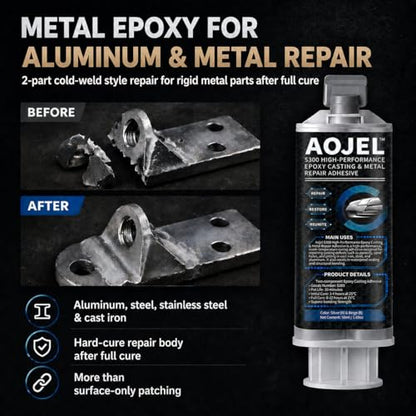 S300 Structural Metal Epoxy for Aluminum & Steel, Cold Weld, 1.69 oz