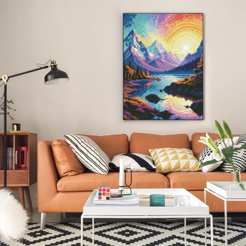 Diamond Art Kits for Adults, Rainbow DIY 5D Diamond Painting for Beginners - color: BLKJDP19