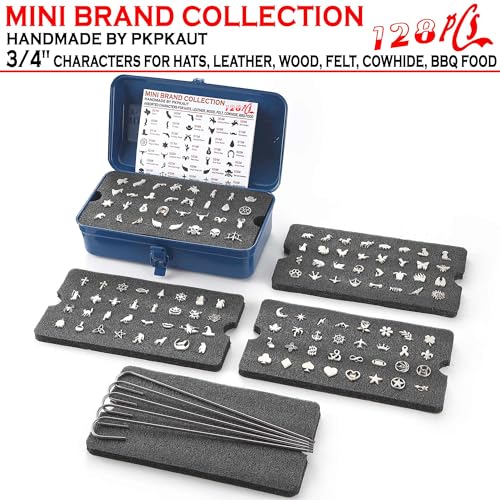 128Pcs 3/4" Custom Branding Iron for Wood, Leather Branding Stamp - size: 128PCS 3/4" Assorted Characters Full Set