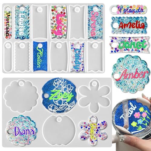 RESINWORLD Tumbler Name Tag/Plate Silicone Molds for 20oz/30oz & 40oz Lid