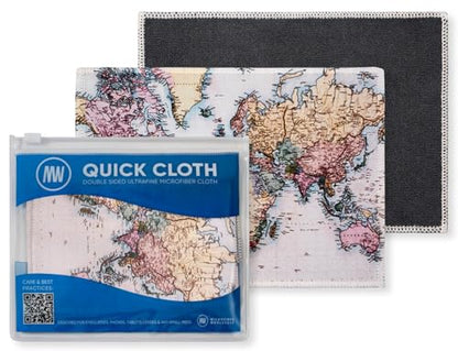 Microfiber Wholesale Quick Cloth Glasses Cleaning Cloths 5x7 World Map - color: Map, size: 5"x7"