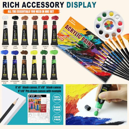 2 Pack Paint Set for Couples and Families with Portrait & Cartoon Guides