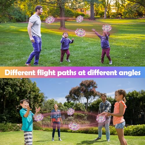 2PCS Flying Orb Ball 2026, Galaxy Cosmic Fly Ball Boomerang - color: Blue+red