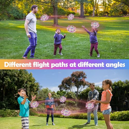 2PCS Flying Orb Ball 2026, Galaxy Cosmic Fly Ball Boomerang - color: Blue+red