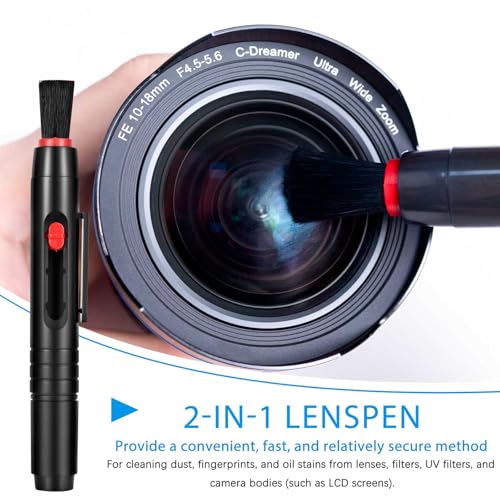 Camera Cleaning kit - Professional Camera Lens Cleaning Kit,Complete DSLR & Mirrorless Camera Sensor Cleaning Set Kit with Lens Pen, Blower, Brush, and Solution for Photography Essentials