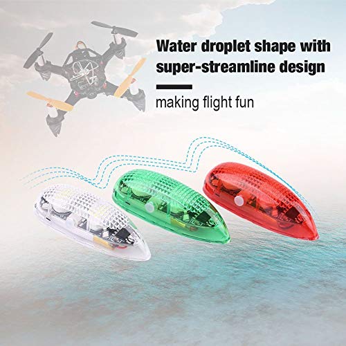 3PCS RC Plane Wireless LED Light Kit for Airplane Aircraft Helicopter Fix Wing Quadcopter, Water Droplet Shape Double/Quick/Flicker Flash Drone Lights, Green White LED Flashing