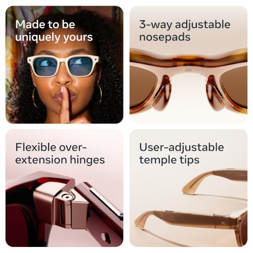 Meta Glasses, Adventurer AI Glasses - color: Classic Black/Transitions Grey Lenses, size: Standard