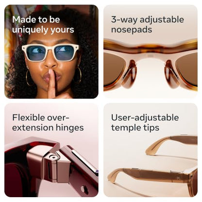 Meta Glasses, Adventurer AI Glasses - color: Classic Black/Transitions Grey Lenses, size: Standard
