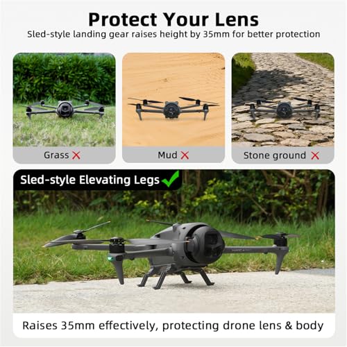 Landing Gear Compatible for DJI Mavic 4 Pro Drone Accessories Foldable Extension Leg Feet Height Extender Protector Holder for Mavic 4 Pro
