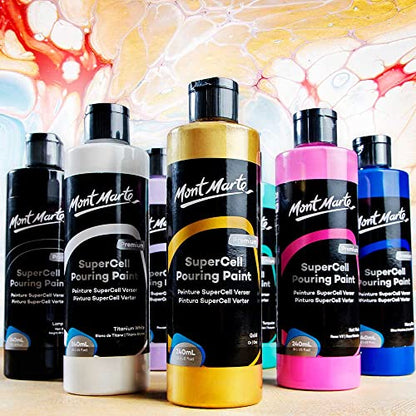 Mont Marte SuperCell Pouring Paint 240ml - Fuchsia - color: Fuchsia
