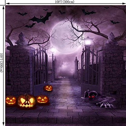 10X10FT Halloween Theme Pictorial Cloth Customized Photography Backdrop Background Studio Prop TP262C - size: 10X10FT