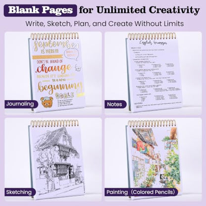 Blank Notebook Journal, Hardcover Sketchbook, 300 Page No Bleed Thick Paper - color: Blue, size: B5 (7" x 10")
