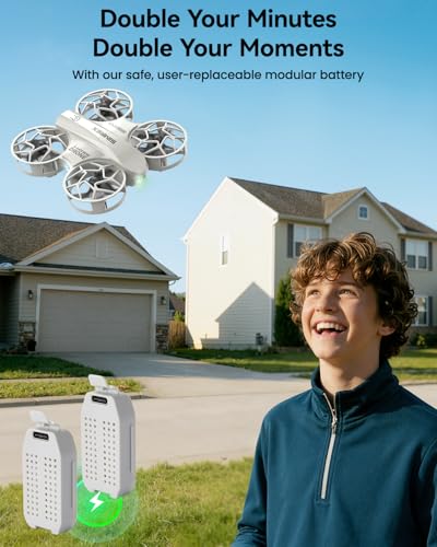 SIMREX Mini Drone for Kids with 360° Flip & LED Lights — RC Quadcopter, Altitude Hold, One Key Takeoff/Landing, 3 Speed Modes, Headless Mode, Toy Gift for Beginners Ages 6+(Gray) - color: Gray