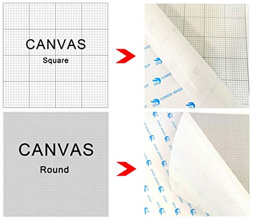 10Pcs/Lot 30x30CM Diamond Painting Canvas with Glue, Round/Square Blank Grid Canvas Empty for Customized Projects - color: Round Canvas, size: 30x30CM-10PCS