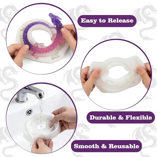 Dragon Resin Molds Silicone, 3D Animals Silicone Molds for Epoxy - color: Dragon Resin Mold