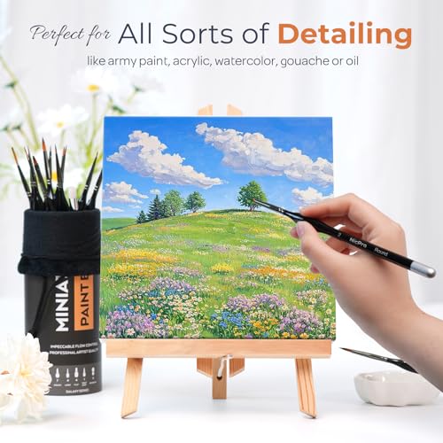 Nicpro Miniature Paint Brushes Drybrush - 31PCS Model Paint Brush Set - size: 31 PCS