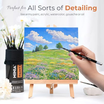 Nicpro Miniature Paint Brushes Drybrush - 31PCS Model Paint Brush Set - size: 31 PCS