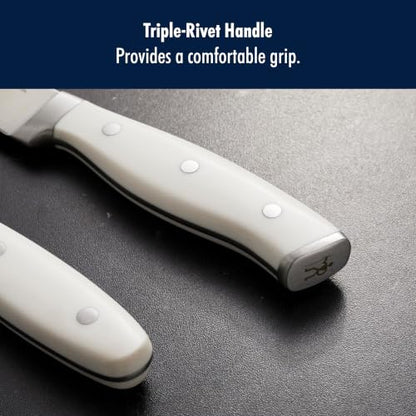 HENCKELS Forged Accent Razor-Sharp 2-pc Carving Knife Set, White Handle, German Engineered Informed by 100+ Years of Mastery - color: White