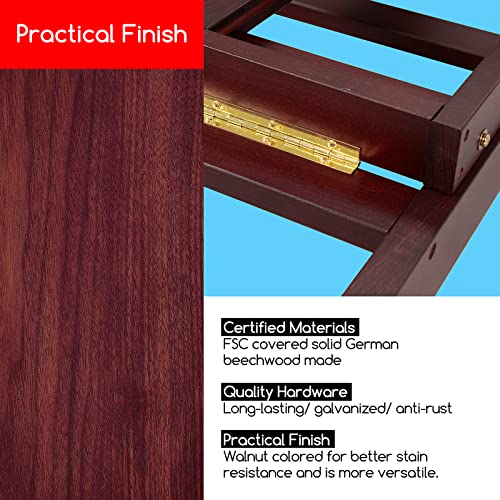 MEEDEN Large Art Easel for Painting: Solid Beech Wood H‑Frame Floor Easel - color: Deep Walnut
