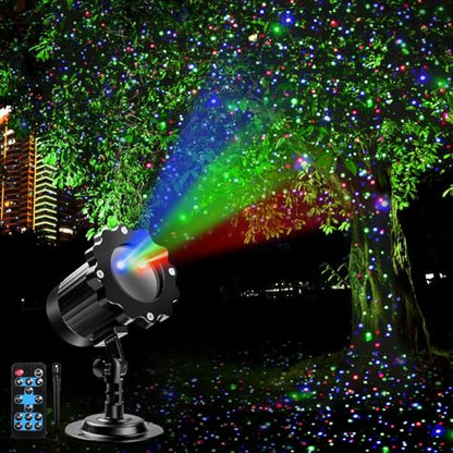 Outdoor RGB Laser Projector Lights 3 Color Starry Sky Firefly Effect - color: Style 2