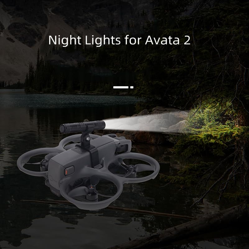 Drone Strobe Light Searchlight For DJI Avata 2 Night Flight Light Lamp with Mounting Bracket Adapter Clamp Holder for Avata 2 Accessories