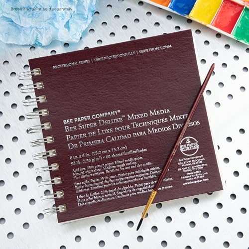 Bee Paper - 9"x 9" Super Deluxe Mixed Media Sketching Pad, 60 Sheets - size: 9-inch x 9-inch, 60 Sheet Wire Bound Pad
