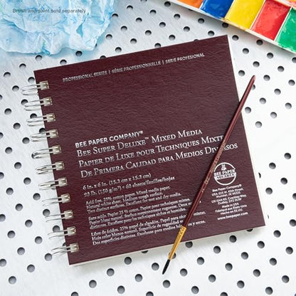 Bee Paper - 9"x 9" Super Deluxe Mixed Media Sketching Pad, 60 Sheets - size: 9-inch x 9-inch, 60 Sheet Wire Bound Pad