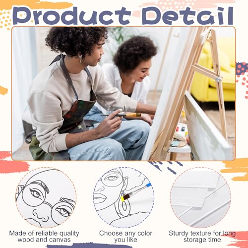 Sherr 108 Pcs Lady Sip and Paint Kit, Pre Drawn Canvas for Adults - style: Lady