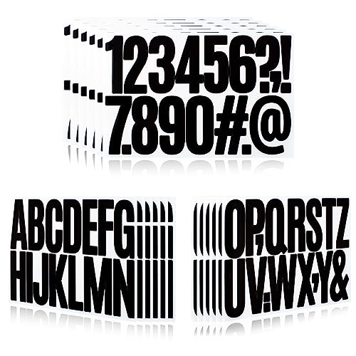Letter Stickers,Mailbox Numbers,3 Inch Waterproof Vinyl Alphabet - color: Black, size: 3 Inch