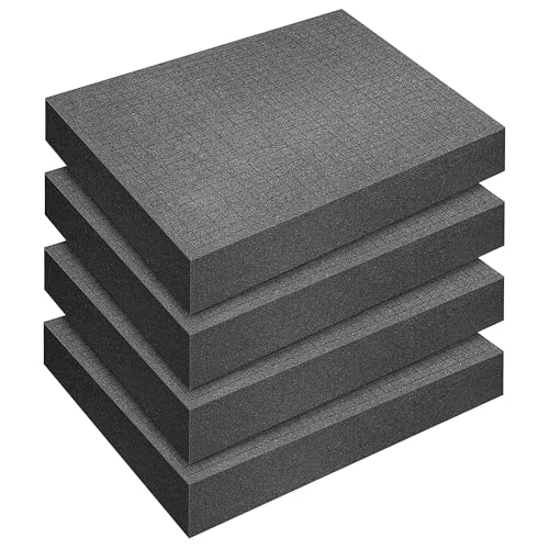 DECOHS 4 Pcs Pick Apart Foam Insert, 16'' x 12'' x 2'' Pre Cube Sheet Foams - size: 1 Size - 4 Pieces - 16 x 12 x 2 inches