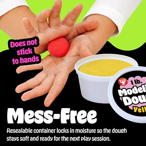 Hygloss Play Modeling Dough for Kids, Brown, 1lb, Unscented - color: Brown, style: Unscented dough