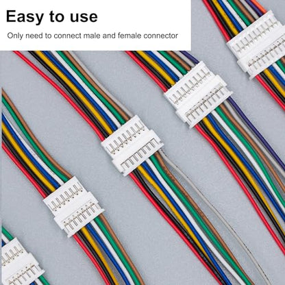360PCS JST MX 1.25MM Connector Assortment Kit, 1.25MM Pitch Male and Female Housing Connectors, 2/3/4/5 Pin Housing Adapter Plug Terminal