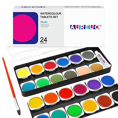 PHOENIX 24 Colors Watercolor Cakes - color: 24 Cakes