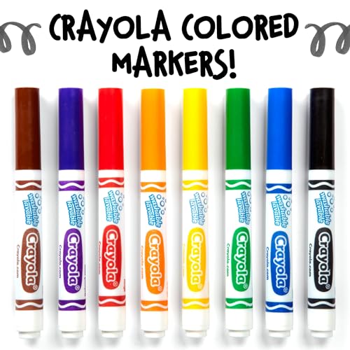 Crayola Washable Markers for Kids, Black 12ct, Bulk Broad Line - color: Black